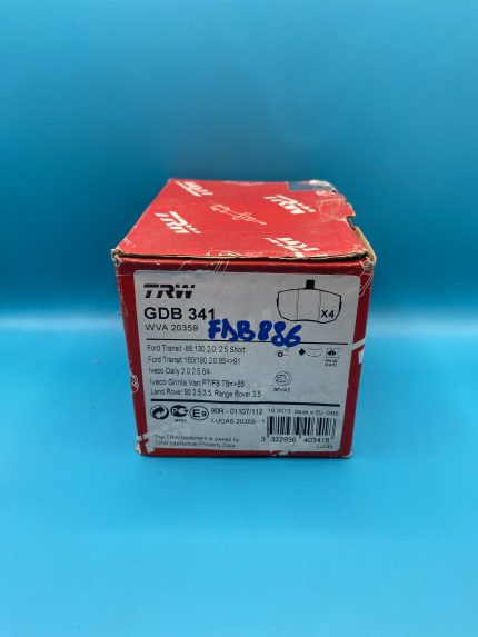 PASTICCHE ANTERIORI TRW FORD TRANSIT 88 130 2.0 2.5 SHORT 160/190 2.0 IVECO DAILY 2.0 2.5 84> IVECO GRINTA VAN F7/F8 LAND ROVER 90 2.5 3.5 RANGE ROVER 3.5